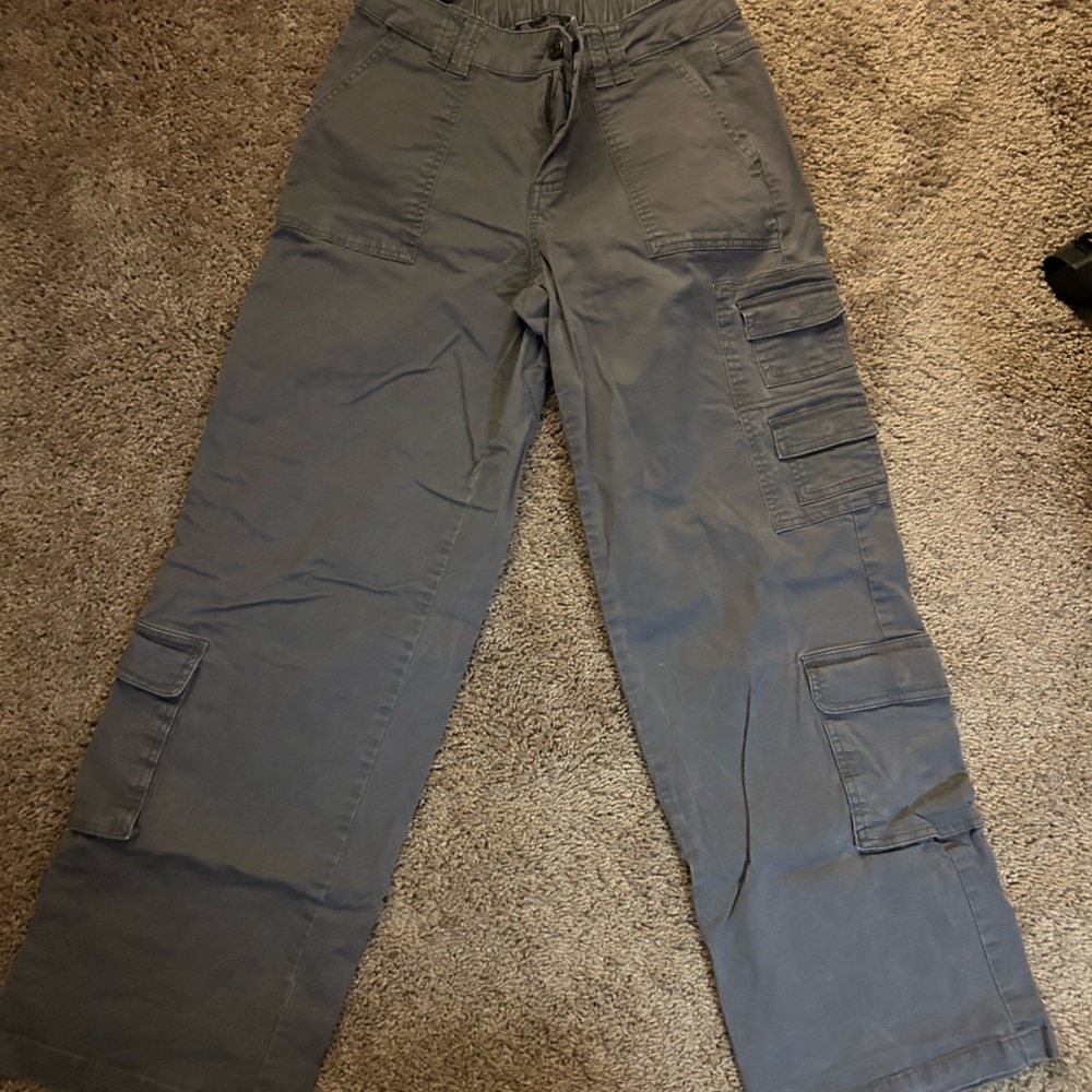 wild fable Gray Elastic-Waist Cargo Pants